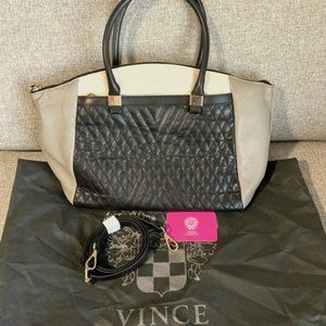 Vince Camuto Large Leather Satchel Crossbody